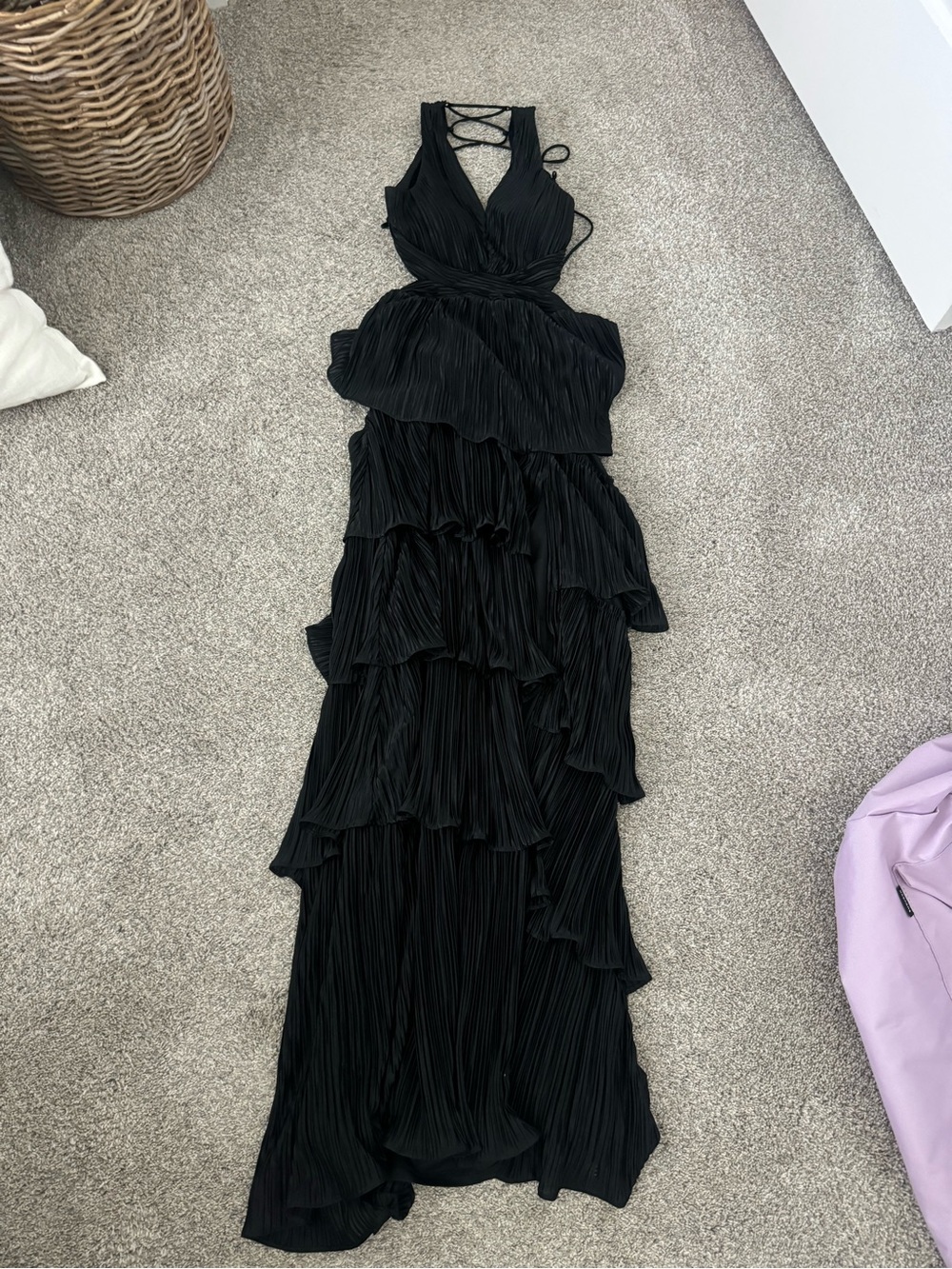 Elegant Black Lulus Tiered Evening Dress